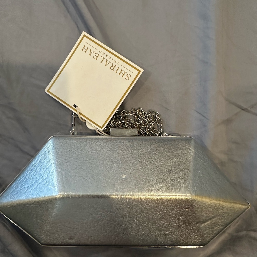 Shiraleah Silver Geometric Clutch